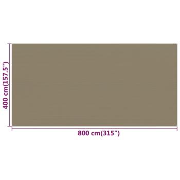 Zeltteppich Taupe 400x800 cm HDPE