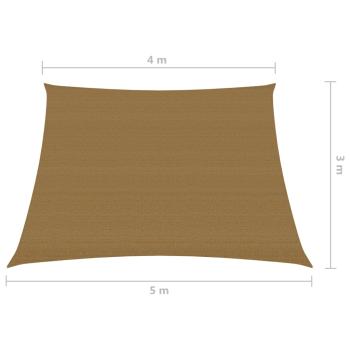 Sonnensegel 160 g/m² Taupe 4/5x3 m HDPE