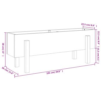 Hochbeet 101x30x38 cm Massivholz Douglasie