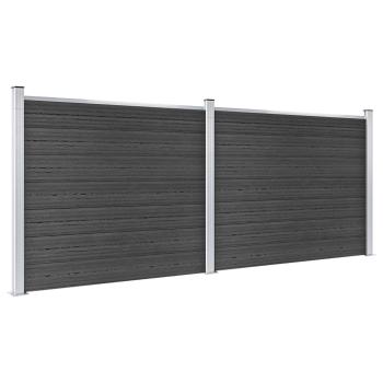 Zaunelement Set WPC 353x146 cm Grau