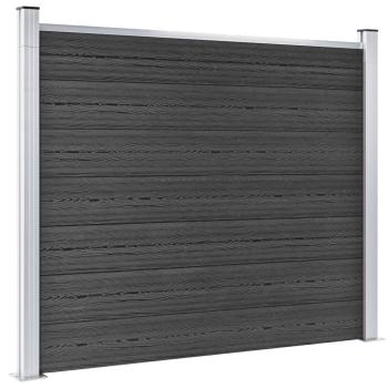 Zaunelement Set WPC 353x146 cm Grau