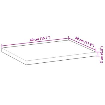 Schweberegal 40x30x2 cm Massivholz Akazie Ölbehandelt