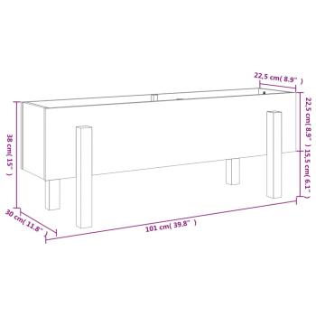 Hochbeet 101x30x38 cm Massivholz Kiefer