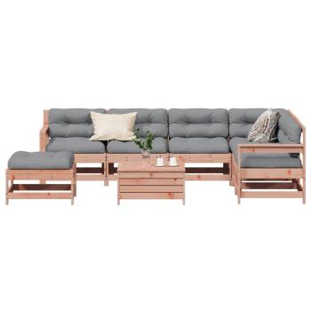 ARDEBO.de - 8-tlg. Garten-Lounge-Set mit Kissen Massivholz Douglasie