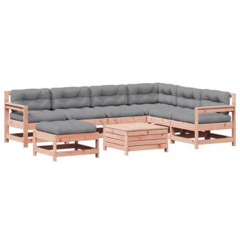 8-tlg. Garten-Lounge-Set mit Kissen Massivholz Douglasie