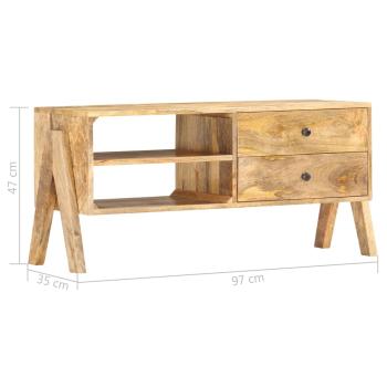 TV-Schrank 97 x 35 x 47 cm Massivholz Mango