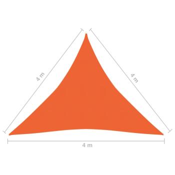 Sonnensegel 160 g/m² Orange 4x4x4 m HDPE