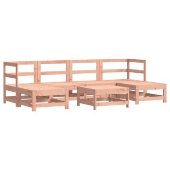 7-tlg. Garten-Lounge-Set mit Kissen Massivholz Douglasie