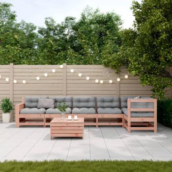 7-tlg. Garten-Lounge-Set mit Kissen Massivholz Douglasie