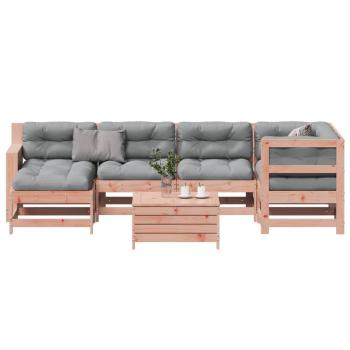 ARDEBO.de - 7-tlg. Garten-Lounge-Set mit Kissen Massivholz Douglasie