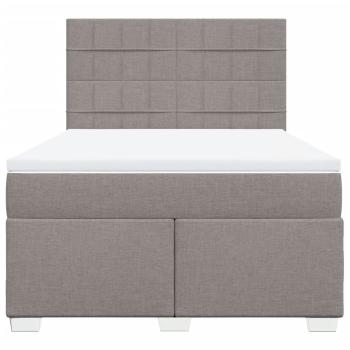 Boxspringbett mit Matratze Taupe 140x190 cm Stoff