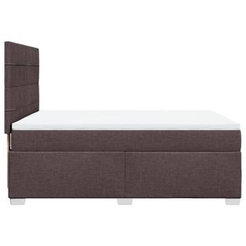 Boxspringbett mit Matratze Dunkelbraun 140x190 cm Stoff