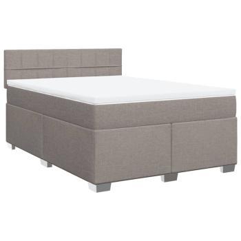 Boxspringbett mit Matratze Taupe 140x190 cm Stoff