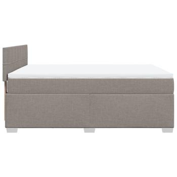 Boxspringbett mit Matratze Taupe 140x190 cm Stoff