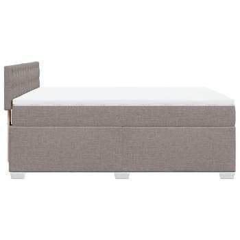 Boxspringbett mit Matratze Taupe 140x190 cm Stoff