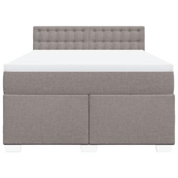 Boxspringbett mit Matratze Taupe 140x190 cm Stoff