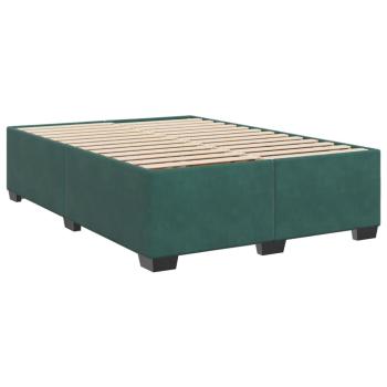 Boxspringbett mit Matratze Dunkelgrün 140x190 cm Samt