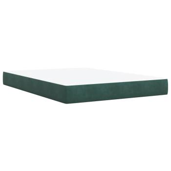 Boxspringbett mit Matratze Dunkelgrün 140x190 cm Samt