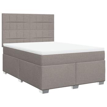 Boxspringbett mit Matratze Taupe 140x190 cm Stoff