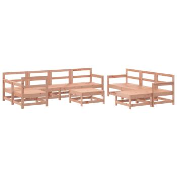 10-tlg. Garten-Lounge-Set mit Kissen Massivholz Douglasie