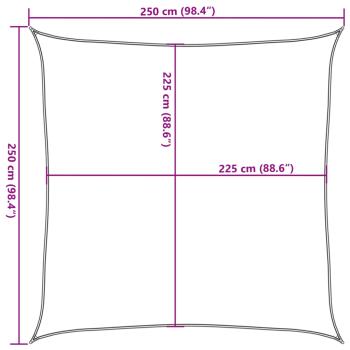 Sonnensegel 160 g/m² Quadratisch Sandfarbe 2,5x2,5 m HDPE