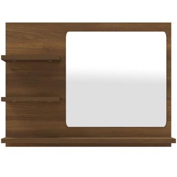 Badspiegel Braun Eiche-Optik 60x10,5x45 cm Holzwerkstoff