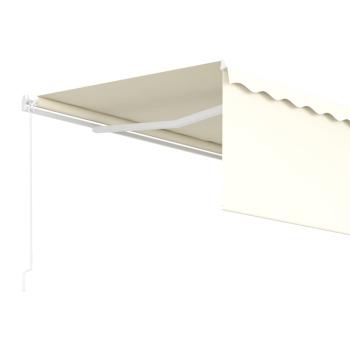 Markise Manuell Einziehbar mit Rollo 4,5x3 m Creme