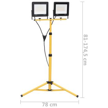 LED-Fluter mit Stativ 2x100 W Warmweiß