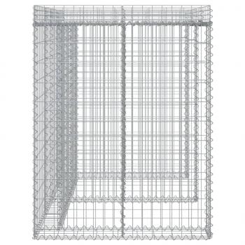 Gabionen-Mülltonnenbox 192x91x120 cm Verzinktes Eisen