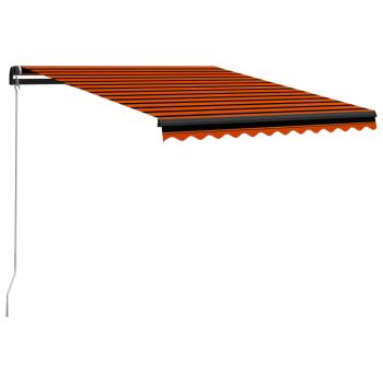 ARDEBO.de - Einziehbare Markise Handbetrieben 350 x 250 cm Orange und Braun