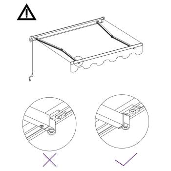 Einziehbare Markise Handbetrieben 350 x 250 cm Orange und Braun