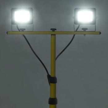 LED-Fluter mit Stativ 2x30 W Kaltweiß