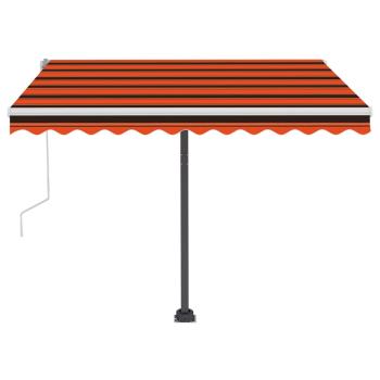 Standmarkise Manuell Einziehbar 350x250 cm Orange/Braun