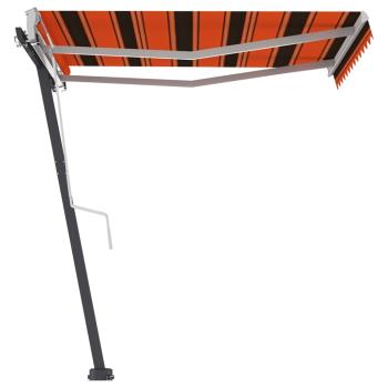 Standmarkise Manuell Einziehbar 350x250 cm Orange/Braun