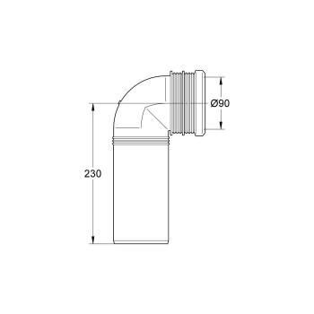 GROHE PP-Ablaufbogen, Ø 90mm (42327000)