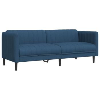 Sofa 2-Sitzer Blau Stoff