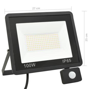 LED-Fluter mit Sensor 100 W Warmweiß