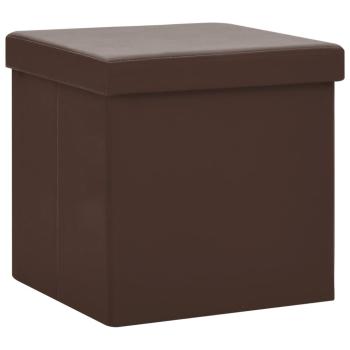 Hocker mit Stauraum Braun PVC