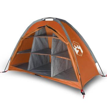 Camping-Organizer-Zelt 9 Fächer Grau Orange Wasserdicht