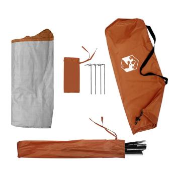 Camping-Organizer-Zelt 9 Fächer Grau Orange Wasserdicht