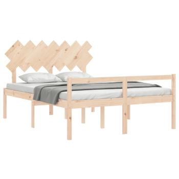 Seniorenbett mit Kopfteil 140x190 cm Massivholz