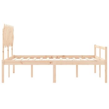 Seniorenbett mit Kopfteil 140x190 cm Massivholz