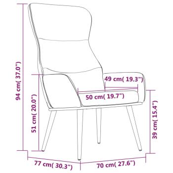 Relaxsessel mit Hocker Dunkelgrau Stoff