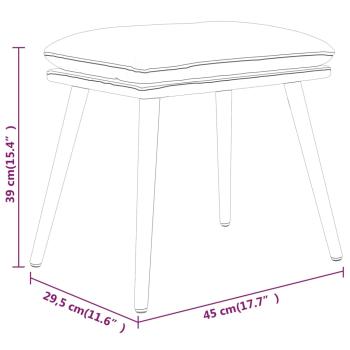 Relaxsessel mit Hocker Dunkelgrau Stoff