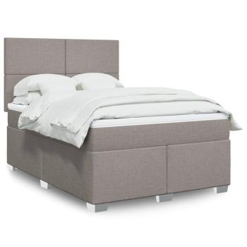 ARDEBO.de - Boxspringbett mit Matratze Taupe 140x190 cm Stoff