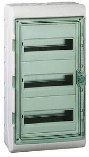 ARDEBO.de Schneider Electric Kaedra Kleinverteiler, Mureva Enclosure, 3x 12 TE, IP65, hellgrau (13435)