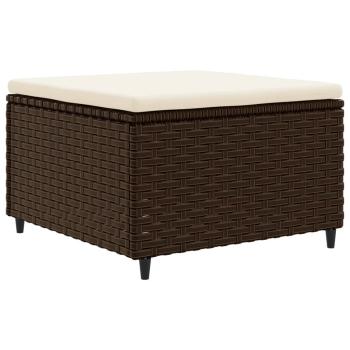 8-tlg. Garten-Lounge-Set mit Kissen Braun Poly Rattan