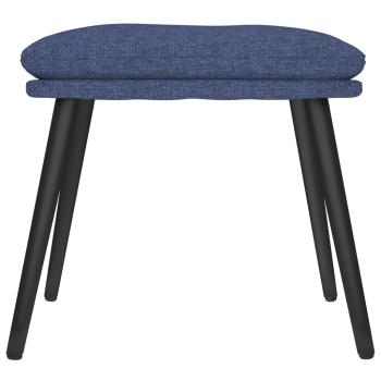 Relaxsessel mit Hocker Blau Stoff