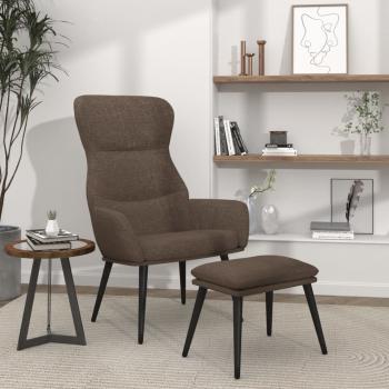 ARDEBO.de - Relaxsessel mit Hocker Taupe Stoff