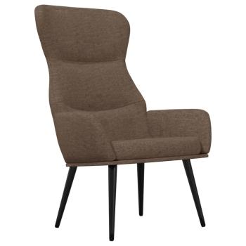 Relaxsessel mit Hocker Taupe Stoff